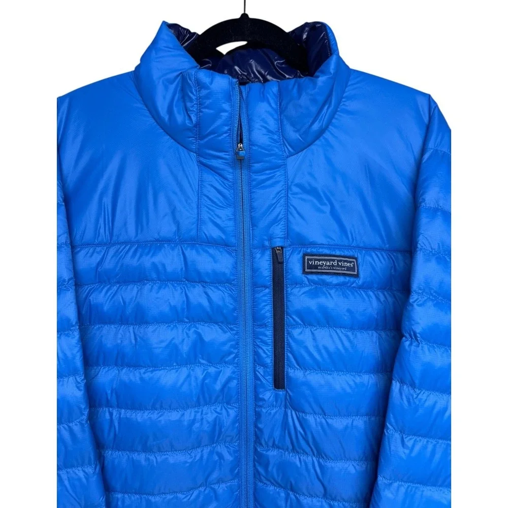 Vineyard Vines Lightweight Packable Puffer‎ Jacket Blue Men's Size XLarge